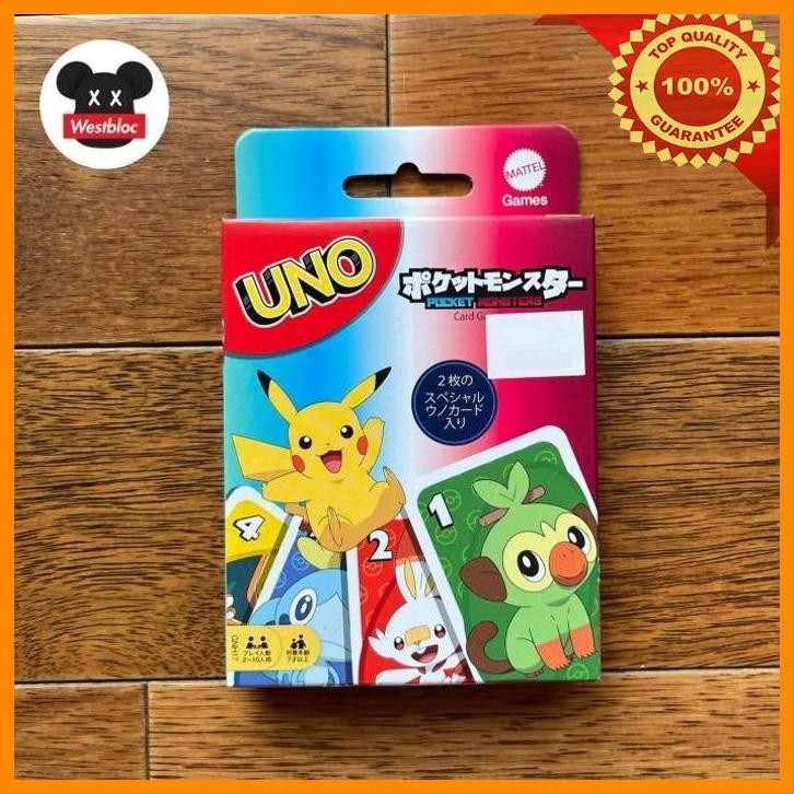 [WES] UNO CARD GAME MATTEL POKEMON LIMITED EDITION JAPAN - NOT KARTU TCG CHARIZARD RAYQUAZA MEWTWO P
