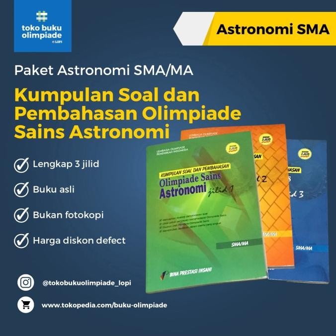 

PAKET: Kumpulan Soal & Pembahasan Olimpiade Astronomi (SMA) Jilid1,2,3