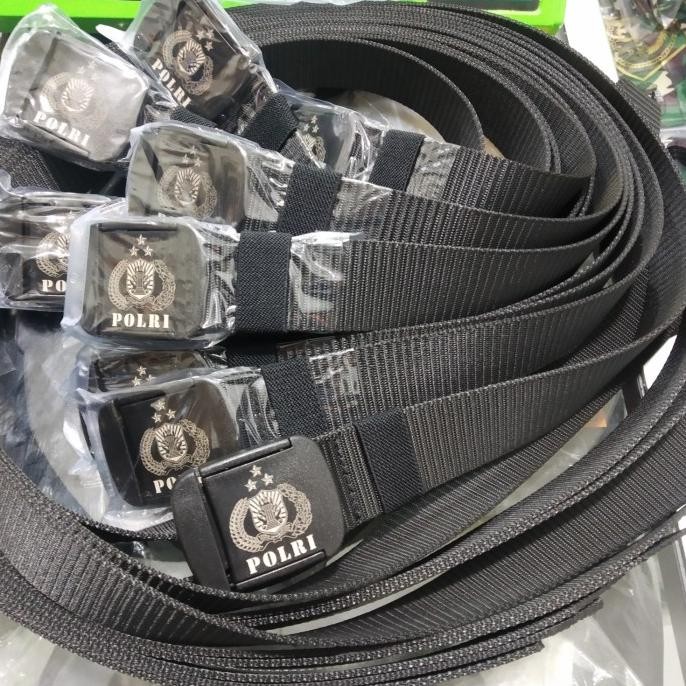 SABUK HITAM TACTICAL LASER LOGO POLRI