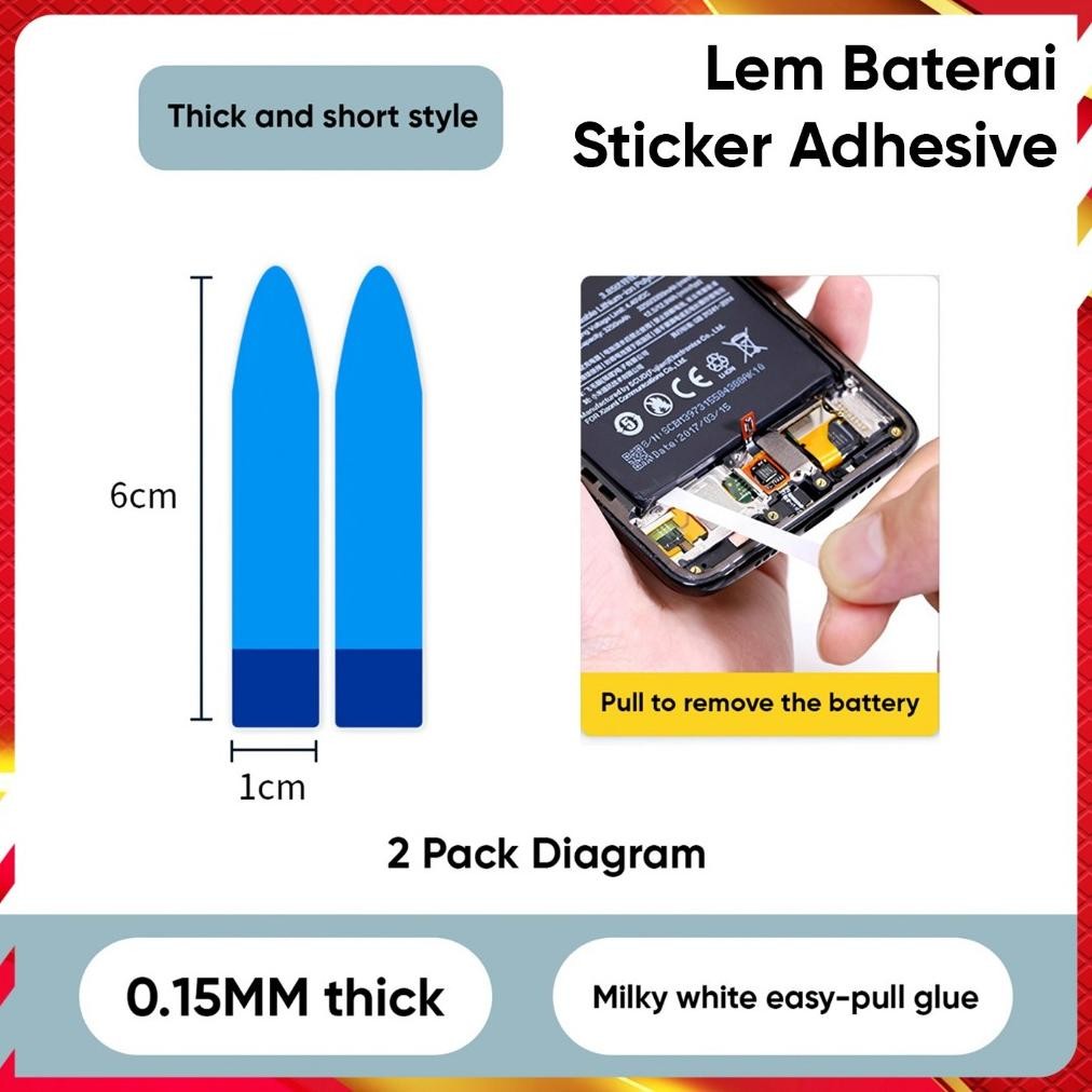 

Et-12 Lem Baterai Stiker Adhesive Battery Adhesive Lem Tape Strip Stiker Batre Universal For Hp Android Dan Ios