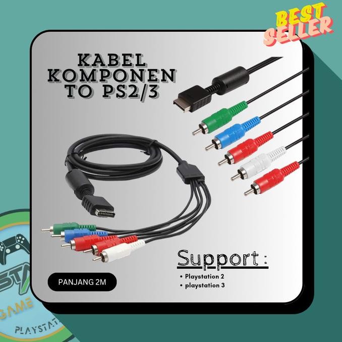 BARU KABEL COMPONENT KOMPONEN AV PS2 PS3 DI TV LED