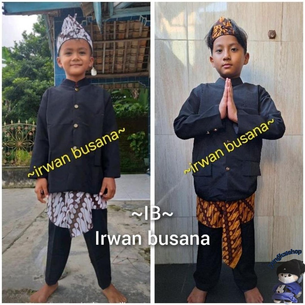 Baju Adat Sunda Stelan Basofi Sunda Stelan Beskap Stelan Pangsi Adat Sunda Laki Laki Diskon