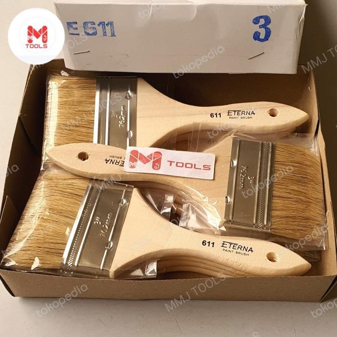 

Kuas Cat Eterna 611 3" (Harga/Lsn) - Eterna Kuas Cat 611 Co