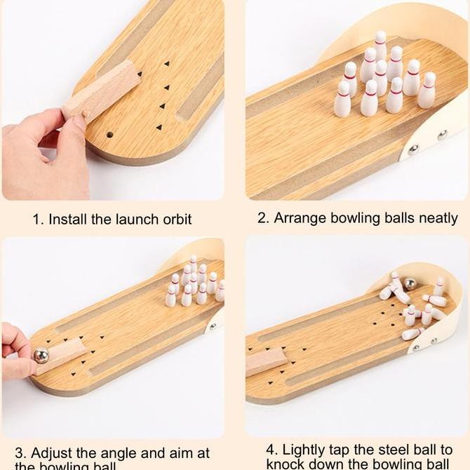 Sale Mainan Bowling Mini Kayu Bowling Board /Mainan Edukasi Anak/ Mainan Bowling Anak / Mainan Kelua