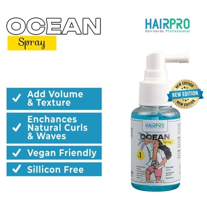 tersedia hairnerds professional hairpro ocean spray / sea salt / 60ml