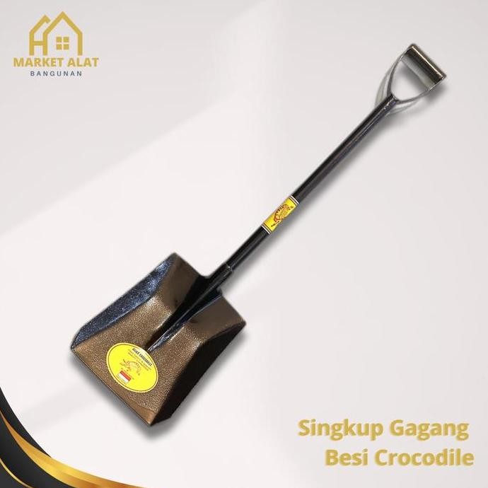 Sekop Pasir Handle Besi Panjang 1 Meter / Singkup Skop Gagang Besi Crocodile Co
