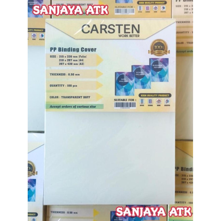 

ready Termurah!!! Cover mika jilid Doff atau emboss 0.50 A4 isi 100 lembar murah