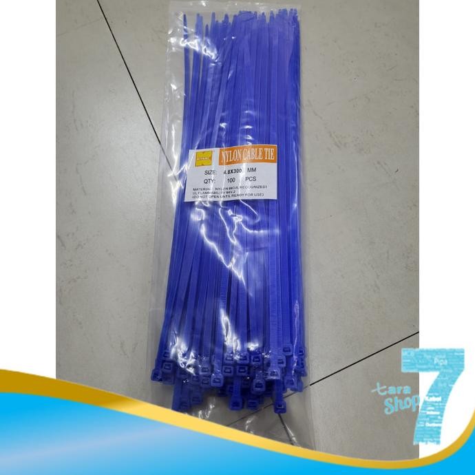 

ready Kitani Kabel Ties 30cm x 4,8mm Biru murah