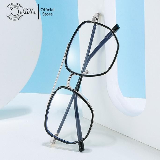 Terbaru Frame Kacamata Pria Wanita Aviator Kotak Vintage Double Bridge 1945