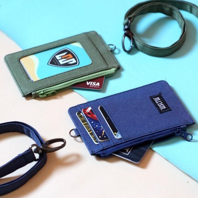 

ready Id Card Name Tag Holder Polos Gantungan Dompet ID Rensleting murah