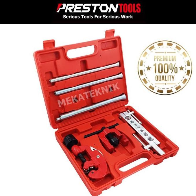 Flaring Tool Kit 7 Pcs Preston Tools Original / Tubing Tool Kit / Tube Cutter / Alat Pemotong  Pembe