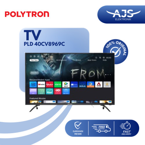 LED TV POLYTRON 40 INCH SMART PLD40CV8969 PLD 40CV8969 40CV 8969 CV GARANSI RESMI
