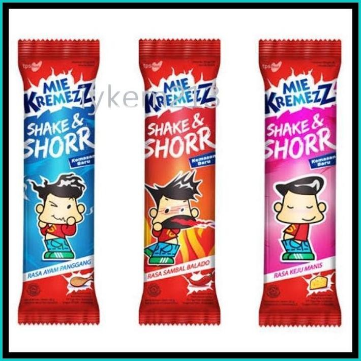 

MIE KREMEZZ SHAKE SHORR 16GR KEJU MANIS SAMBAL BALADO KREMEZ AYAM PANGGANG MI KREMES SHOR KOCOK CEMILAN ANAK GROSIR MURAH MAKANAN RINGAN 16 GRAM