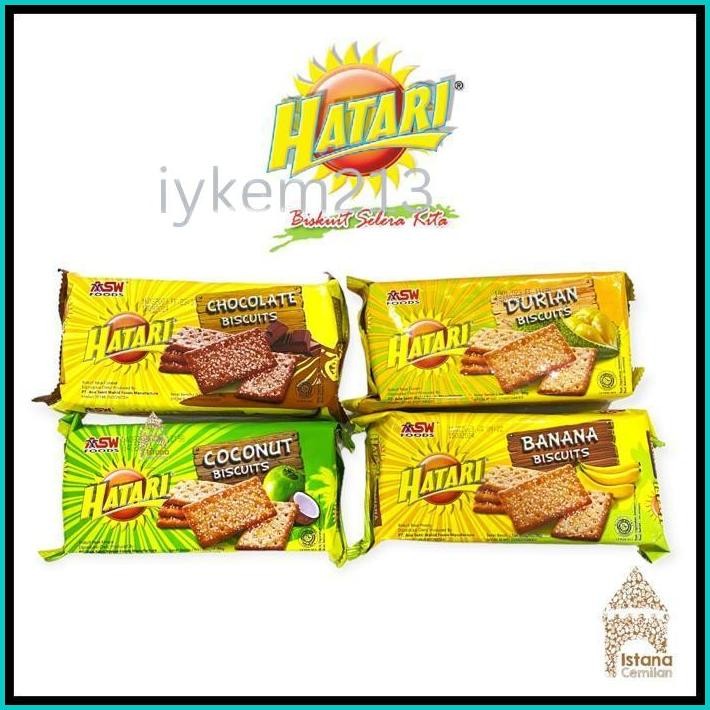 

HATARI ASW FOODS BISKUIT COKELAT / DURIAN / KELAPA / PISANG 90 GRAM