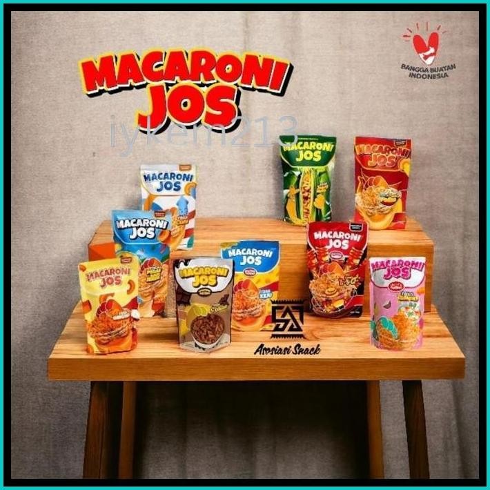 

MACJOS MACARONI BASRENG PILUS MIE LIDI CIMORING MACARONI JOS 100.GRAM MACJOS MAKRONI MAKARONI JOS GORENG JOS KEMASAN 100.GR RENYAH GURIH NIKMAT