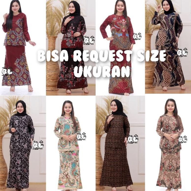 Special Sale Mega - Baju Kurung Wanita Melayu Terbaru Setelan Batik Wanita Modern 2021 Baju Kurung M