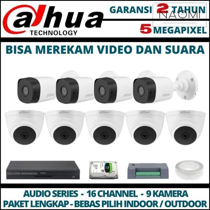 Baru Paket Cctv Dahua 5Mp Dvr 16 Channel 9 Kamera