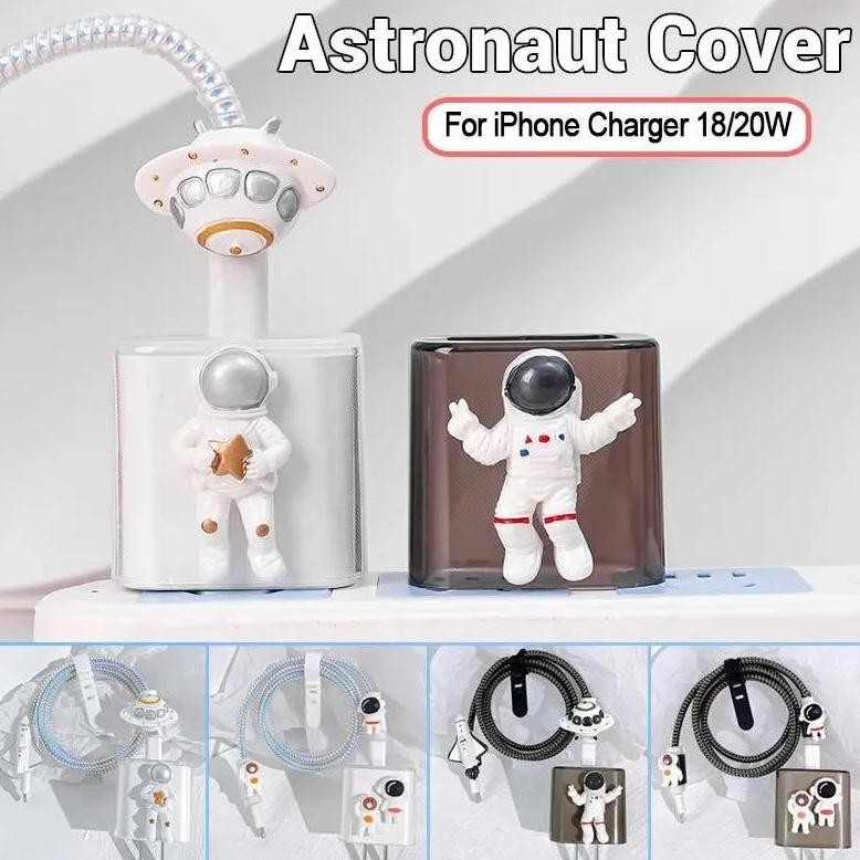 ty-35 see-97 Pelindung Kepala Charger Kabel Charger Astronot IPhone 18W / 20W / 8 / MAX / XR / XS / 