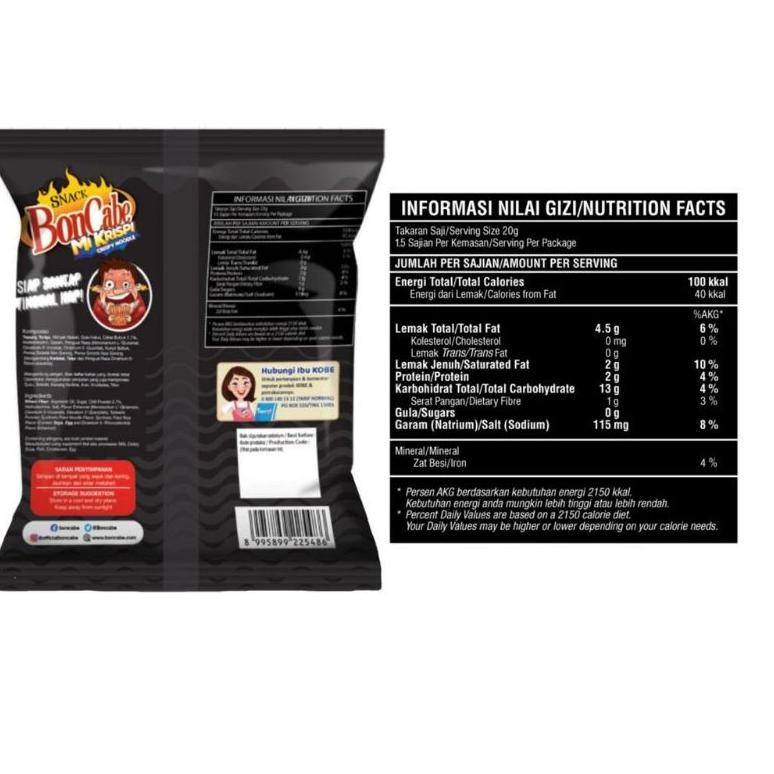 jy-56 y-76 Mi Krispi Boncabe Level 15 - Mie Kremes Pedas - Snack Viral - Cemilan Murah Termurah Berk