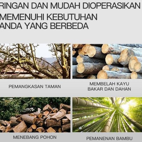 CODZPER Cordless Chainsaw Gergaji Mesin Lithium Gergaji Rantai Elektrik Portable Genggam Lithium ZP0