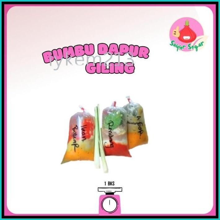 

SAYUR SEGAR - ANEKA BUMBU DAPUR GILING LENGKAP 1 BUNGKUS