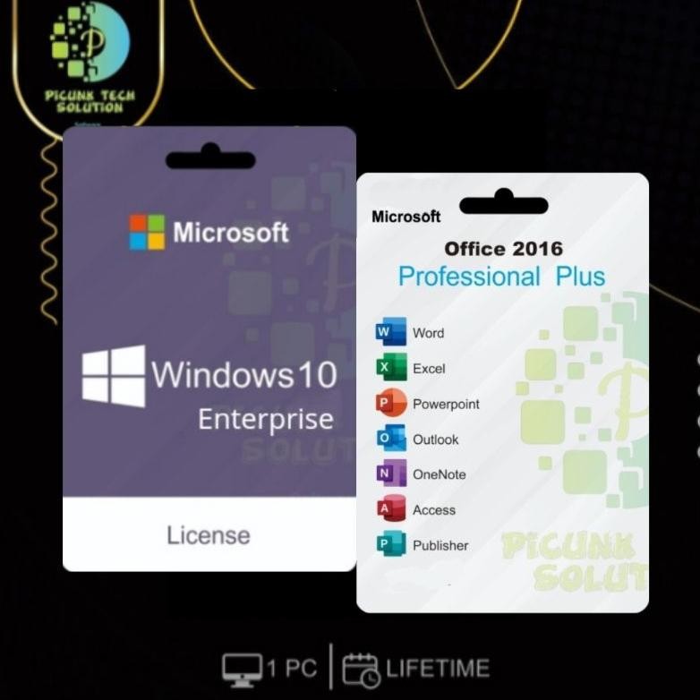 Bundling Win 10/11 Enterprise + Ms Office Pro Pus 2021/2019/2016/2013/2010 Original License