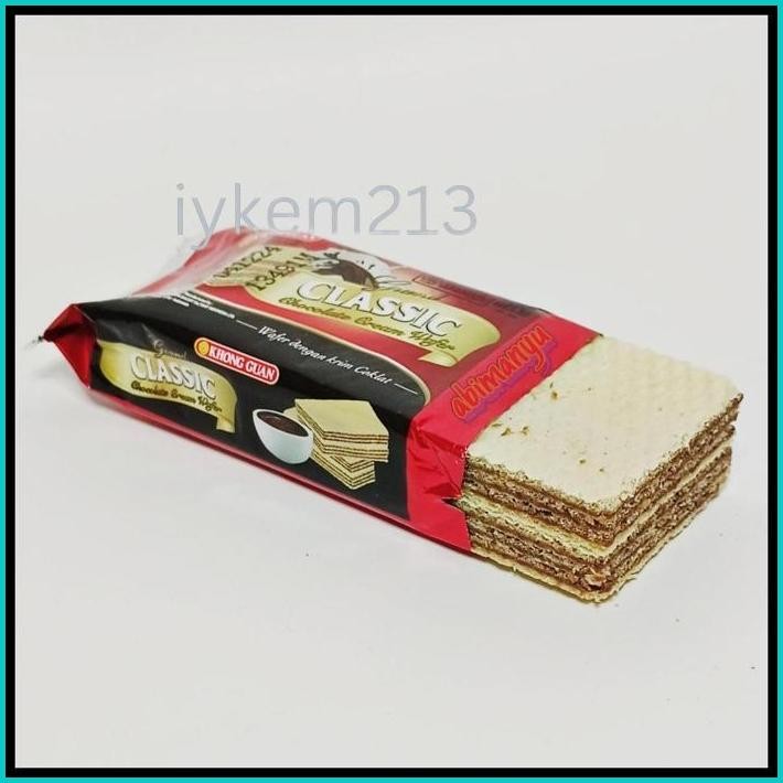 

[ JSO ] KHONG GUAN GRAND CLASSIC CHOCOLATE CREAM WAFER RENCENG ISI 10 X 18GR WAFER KRIM COKELAT KHONGGUAN SNACK CEMILAN ANAK HALAL