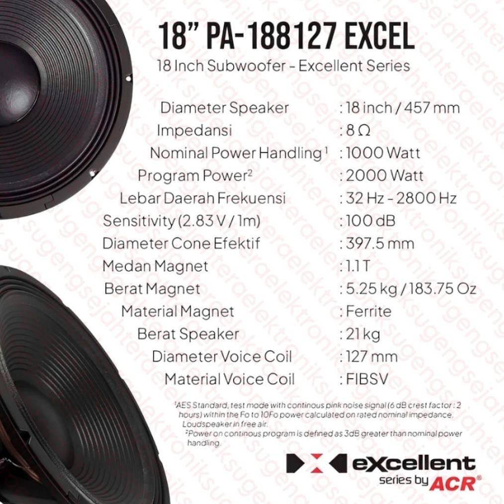 fgk-24 Eh76 SPEAKER 18 INCH PA-188127 EXCELLENT Murah Viral