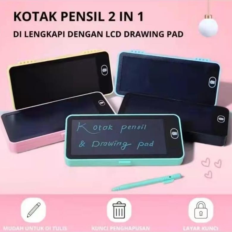 

KOTAK PENSIL ANAK 2 IN 1 DENGAN LCD WRITING PAD
