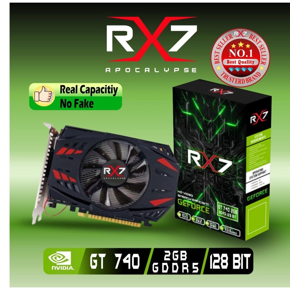 VGA RX7 GT740 2GB GDDR5 128 BIT REAL CAPACITY GARANSI 1 TAHUN