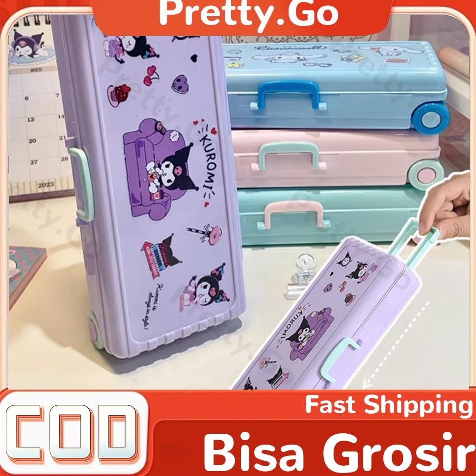 

SANRIO SERI KOTAK ALAT TULIS BERBENTUK KOTAK TROLI LUCU DENGAN STIKER SANRIO LAPISAN GANDA KOTAK PENSIL PLASTIK KAPASITAS BESAR HADIAH ALAT TULIS HADIAH ANAK-ANAK