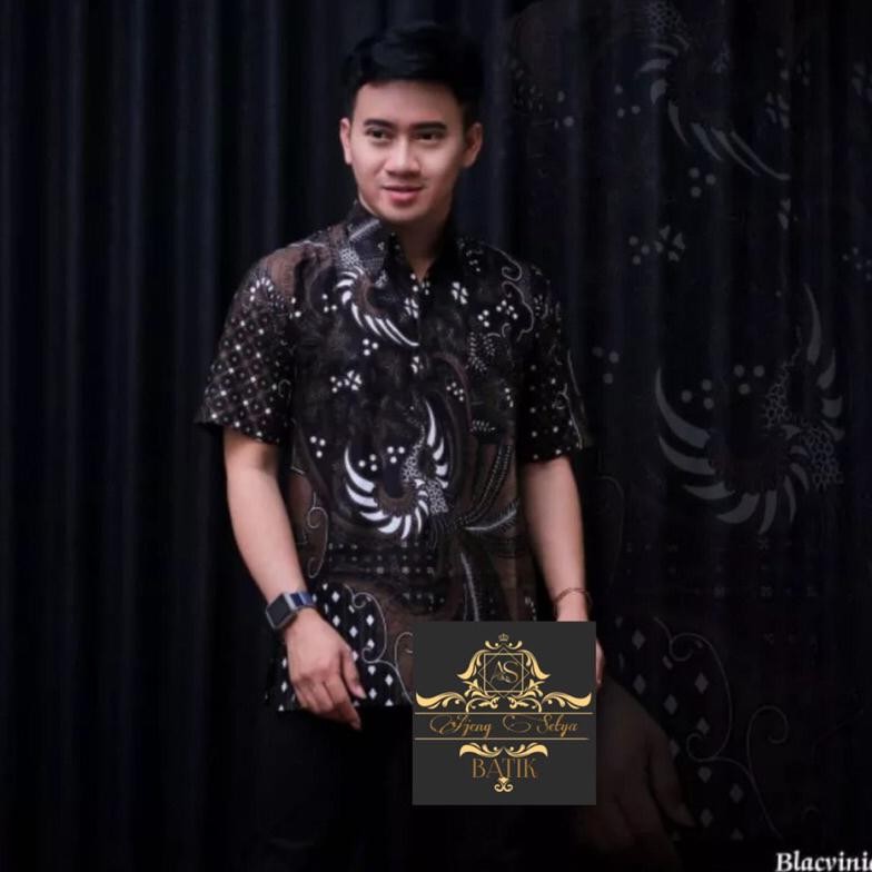 Kemeja  Batik Pria Lengan Pendek Batik Nusantara Trendy Baju Kantor Jumbo