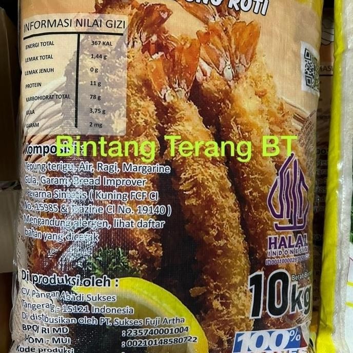 

Murah Tepung Roti Panir Panko Mix Breadcrumbs Super Garing 1 Bal Ball 10 Kg