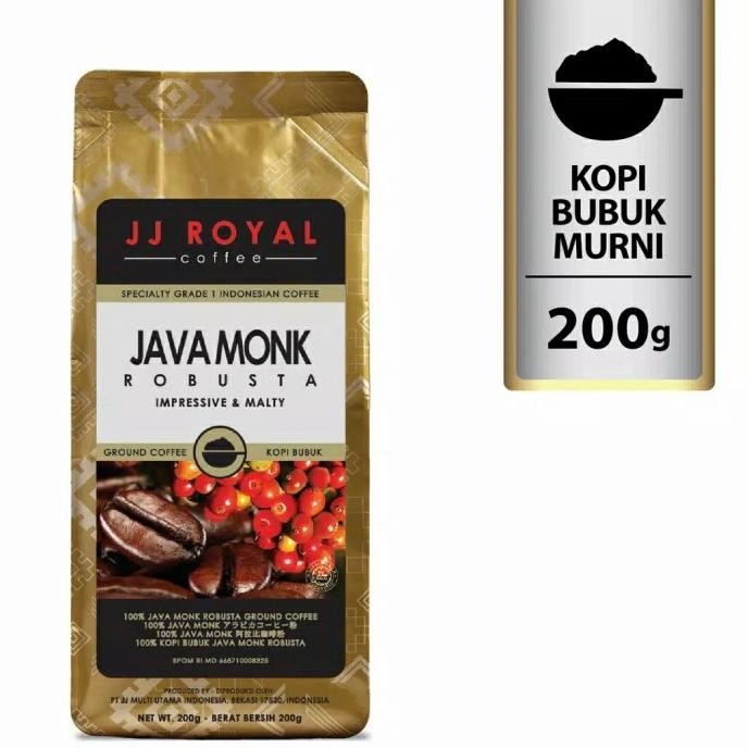 

Murah Jj Royal Coffee Java Monk Robusta Ground/Kopi Bubuk 200Gr