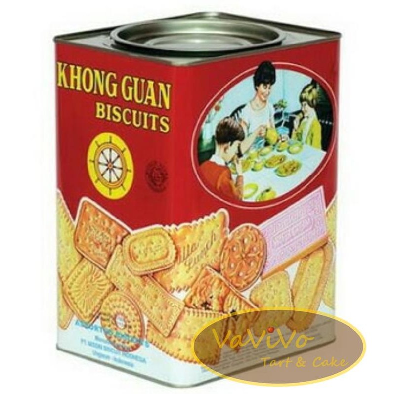 Promo Khong Guan Assorted Red Segi / Khong Guan Kaleng Besar 1600 Gram