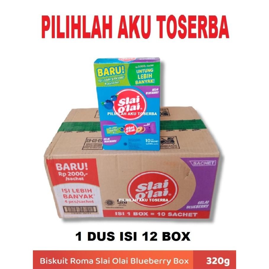 

Sale Biskuit Roma Slai O'Lai Blueberry - (Harga 1 Kardus Isi 12 Box)