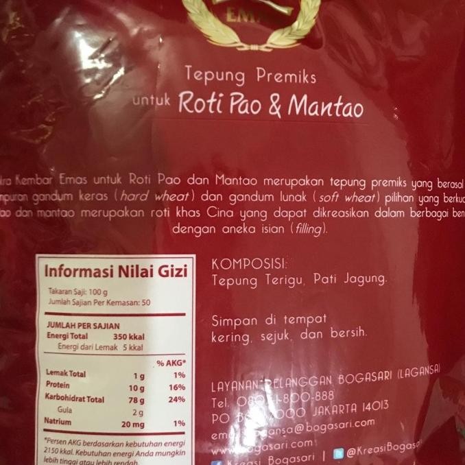 

Sale Tepung Cakra Kembar Emas Roti Pao & Mantao 5Kg - Gosend / Grab Only!!!