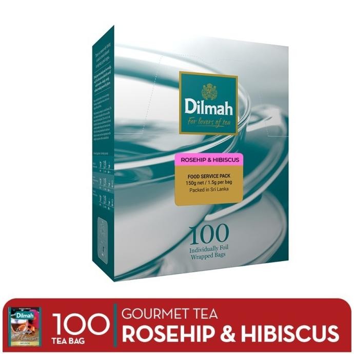

Grosir Dilmah Rosehip & Hibiscus Tea - Teh Celup Foil Envelope 100S