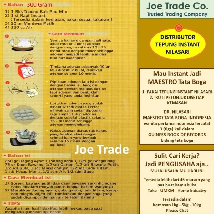 

Murah Tepung Instant Premix Bakpau Bakpao + Ragi + Mentega Putih