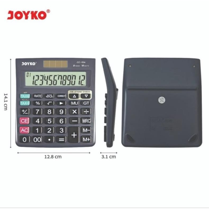 

df-8 QV21 JOYKO CC-15A Check & Correct Calculator Kalkulator Bisa Cek Ulang 12 Digits Terlaris Hemat