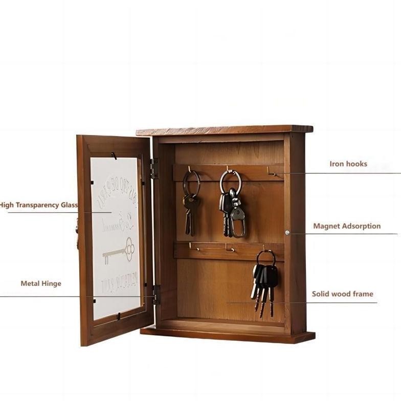 Box Tempat Kunci Dinding London Kayu Key Box Key Organizer Gantungan Kunci Tempel