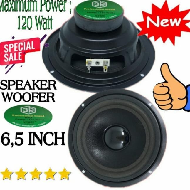 Speaker woofer 3R 6,5 INCH 120 Watt 8 ohm Audio sound high qualiti