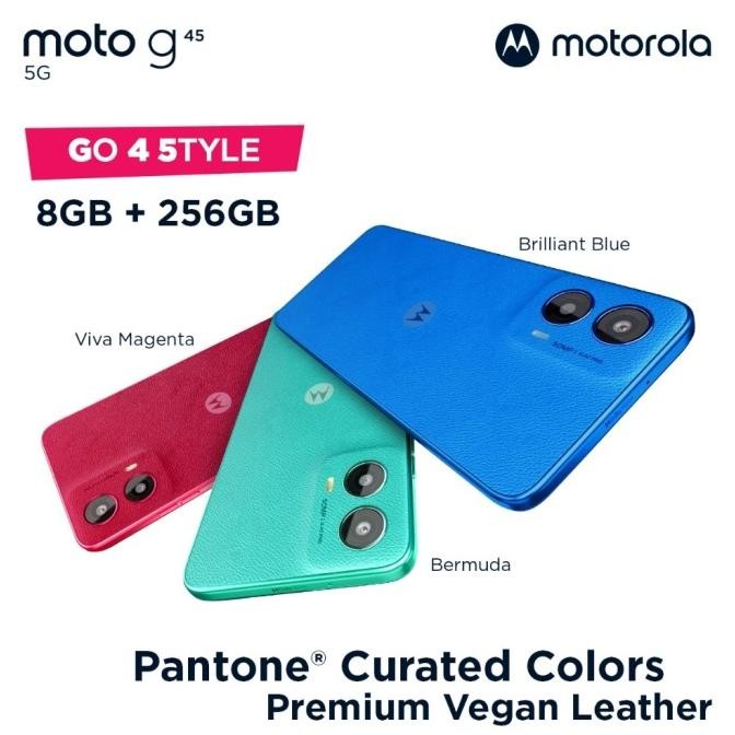 [ TERLARIS ] HP MOTOROLA G45 5G 8/256 GB NFC Snapdragon 6s Gen 3 Original 100% Garansi Resmi 12 Bula