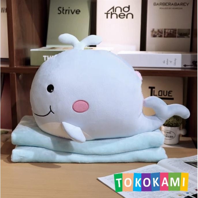 Boneka Balmut Bantal Selimut Sea Animals Whale Paus And Penguin Original