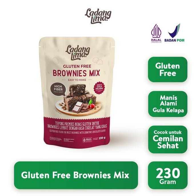 

Paket Healthy Baking - 3 Pcs Brownies Mix 230G Ladang Lima - Tepung Brownies Instant Gluten Free