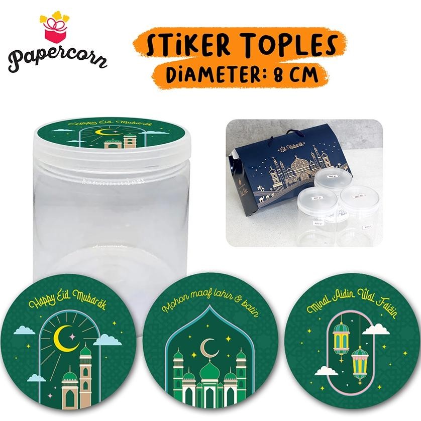 

10 Pcs Gable Box Hampers Idul Fitri Muat 3 Toples Jar 500-800 ml Hijau Tua Poly Gold uk 28x10x11 cm (tinggi total 16cm)