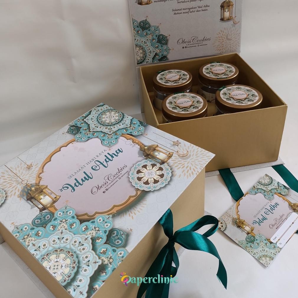 

Box hampers lebaran ukuran 24 x 24 x 11 cm hardbox parcel idul fitri