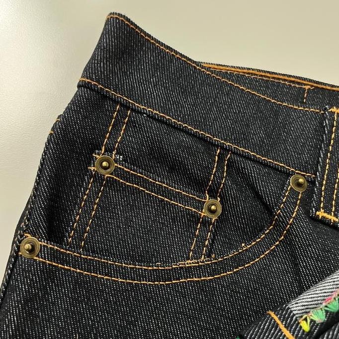 Murah Denim Selvedge Taczille Button Rainbow.Ind/Denim Selvedge/Celana Denim Pria Jeans