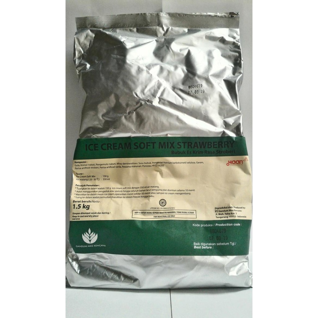 

Powder Drink Ice Cream Soft Mix Bubuk Es Krim Haan Rasa Strawberry