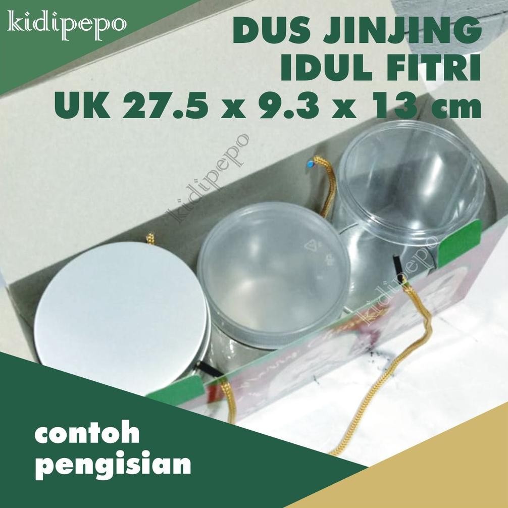 

DUS JINJING IDUL FITRI LEBARAN UKURAN 27.5 X 9.3 X 13 CM (3 Jar/tabung)
